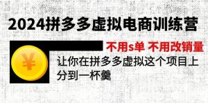 （11525期）2024拼多多虚拟电商训练营 不用s单 不用改销量  在拼多多虚拟上分到一杯羹-聊项目