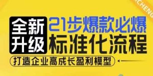 21步爆款必爆标准化流程,全新升级,打造企业高成长盈利模型-聊项目