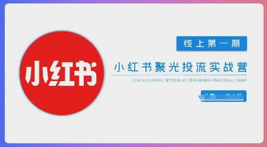 小红书聚光陪跑第一期，教你从0到1玩转小红书聚光投流，搭建小红书付费投流团队，更快的见到效果-聊项目