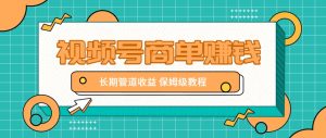 微信视频号商单赚钱项目，发一条短视频赚了9000，长期管道收益，保姆级教程！-聊项目