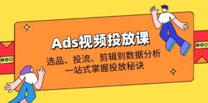Ads视频投放课全解析:选品、投流、剪辑到数据分析,一站式掌握投放秘诀-聊项目
