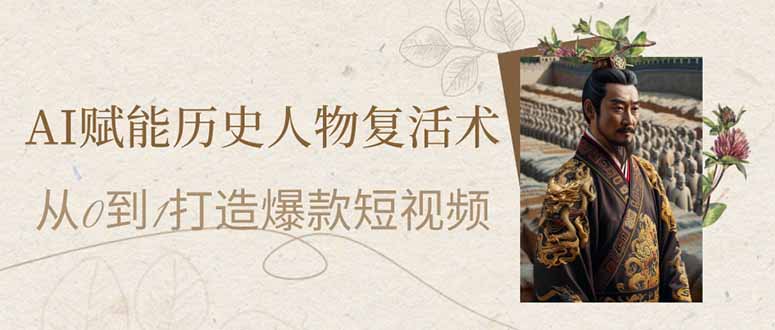 AI赋能历史人物复活术：从0到1打造爆款短视频-聊项目