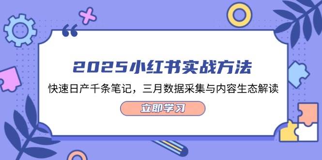 2025小红书实战方法，快速日产千条笔记，三月数据采集与内容生态解读-聊项目