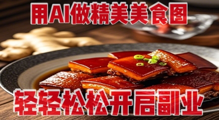 用AI做精美美食图，无需专业设备拍摄，轻轻松松开启副业-聊项目