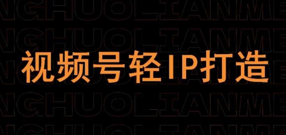 视频号线上课程，视频号轻IP打造-聊项目