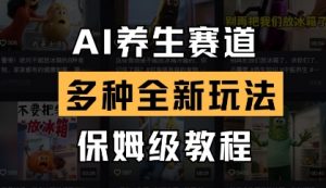AI养生赛道，多种全新玩法，保姆级教程拆解-聊项目