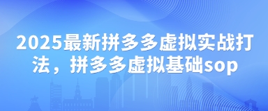 2025最新拼多多虚拟实战打法，拼多多虚拟基础sop-聊项目