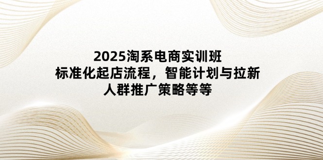2025淘系电商实训班：标准化起店流程，智能计划与拉新，人群推广策略等等-聊项目