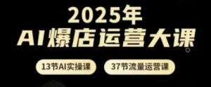 2025年AI爆店运营大课，13节AI实操课+37节流量运营课-聊项目