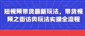 短视频带货最新玩法，带货视频之街访类玩法实操全流程-聊项目