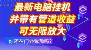 最新电脑挂机单机每天收益300+ 并带有团队管道收益 可无限放大-聊项目