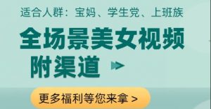 全场景美女视频制作，附渠道，当天变现【揭秘】-聊项目