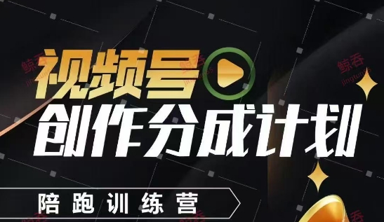 视频号创作分成计划陪跑训练营，手把手教会你如何制作视频，细水长流型项目-聊项目