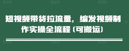短视频带货拉流量，编发视频制作实操全流程(可搬运)-聊项目