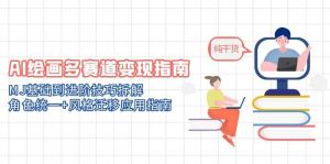 AI绘画多赛道变现指南：MJ基础到进阶技巧拆解，角色统一+风格迁移应用指南-聊项目