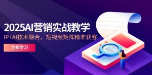 2025AI营销实战教学-5月,IP+AI技术融合,短视频矩阵精准获客-聊项目
