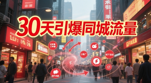 30天引爆同城流量：团购篇 认知篇 流量篇 来客篇 达人篇 老板人设IP篇 投流篇-聊项目
