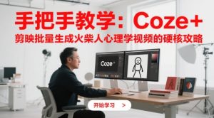 手把手教学：Coze + 剪映批量生成火柴人心理学视频的硬核攻略-聊项目