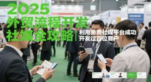 2025外贸流程开发社媒全攻略,利用免费社媒平台成功开发过百位客户-聊项目