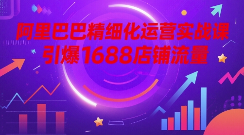 阿里巴巴精细化运营实战课，引爆1688店铺流量-聊项目