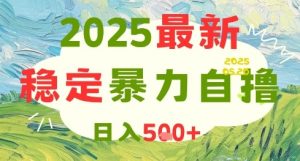 2025最新暴力自撸项目，日入5张+，可矩阵操作【揭秘】-聊项目