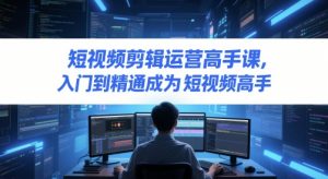 短视频剪辑运营高手课,入门到精通成为短视频高手-聊项目