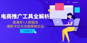 电商推广工具全解析，直通车+人群圈选，爆款卡位与动销策略实战-聊项目