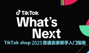 TikTok shop 2025普通卖家新手入门指南,助新手快速掌握从0到1的跨境电商运营逻辑-聊项目