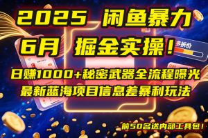 2025闲鱼暴力掘金实操！日赚1000+秘密武器全流程曝光，最新蓝海项目信…-聊项目