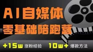 AI自媒体0基础到稳定变现训练营,7大模块带你实现AI自媒体变现-聊项目