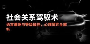2025社会关系驾驭术,语言雕琢与等级操控,心理博弈全解析-聊项目