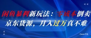 闲鱼暴利新玩法:零成本倒卖京东货源,月入过1W真不难-聊项目