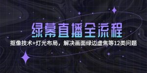绿幕直播全流程:抠像技术+灯光布局,解决画面绿边虚焦等12类问题-聊项目