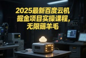 2025最新百度云机掘金项目实操课程单窗口保底5-10元月收益单窗口150+【揭秘】-聊项目