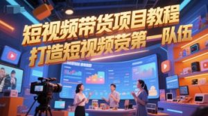 短视频带货项目教程，打造短视频带货第一队伍-聊项目