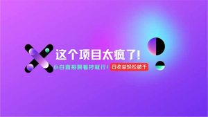 用AI工具无脑生成,小白零成本操作,轻松日入1000+,现在入局正当时!-聊项目