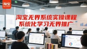 淘宝无界系统实操课程,系统化学习无界推广-聊项目