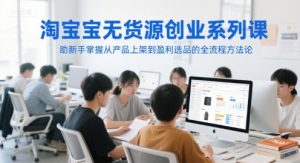 淘宝无货源创业系列课,助新手掌握从产品上架到盈利选品的全流程方法论-聊项目