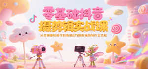 零基础抖音短视频拍摄剪辑实战课,从剪映基础操作到高级技巧爆款视频制作全流程-聊项目