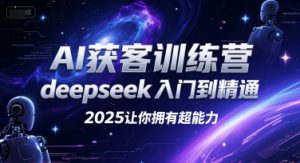 AI获客训练营,deepseek入门到精通,2025让你拥有超能力-聊项目