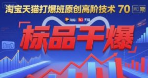 淘宝天猫打爆班原创高阶技术第70期:标品干爆-聊项目