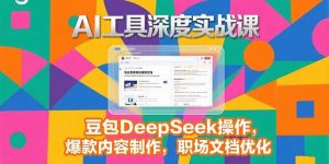 2025AI工具深度实战课,豆包DeepSeek操作,爆款内容制作,职场文档优化-聊项目