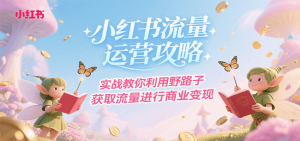 小红书流量运营攻略,实战教你利用野路子获取流量进行商业变现-聊项目