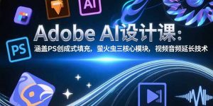 Adobe AI设计课:涵盖PS创成式填充,萤火虫三核心模块,视频音频延长技术-聊项目