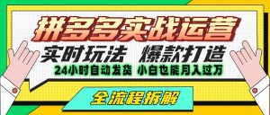 拼多多最新实战运营高投产:长久稳定项目,单店利润一天三位数-聊项目