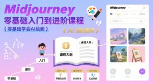 midjourney零基础入门到进阶课程,零基础学会AI绘画-聊项目