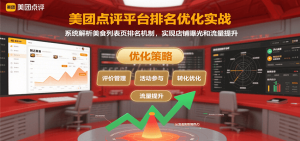 美团点评平台排名优化实战,系统解析美食列表页排名机制,实现店铺曝光和流量提升-聊项目