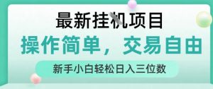 最新挂G项目,操作简单,交易自由,人人可上手,新手小白轻松日入三位数【揭秘】-聊项目