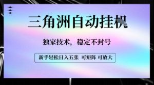 【三角洲自动挂G】独家技术,稳定不封号,轻松日入五张【揭秘】-聊项目