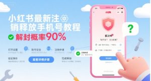 小红书最新注销释放手机号教程,解封概率90%-聊项目